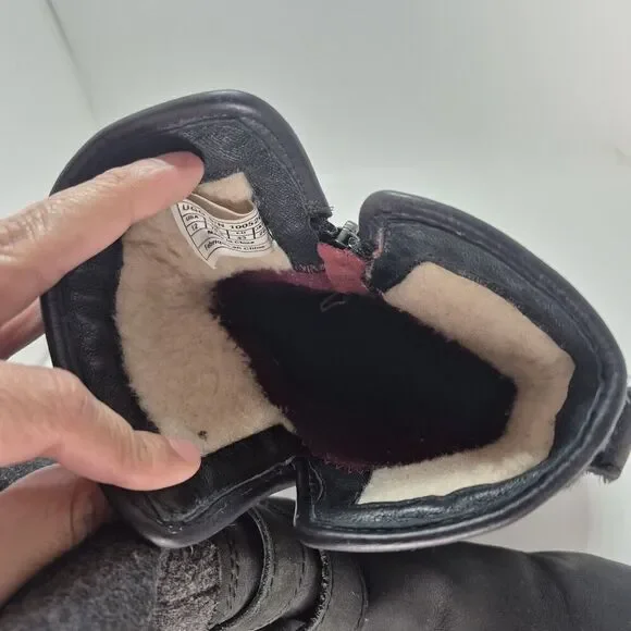 Ugg Australia Women's Strap Black Leather Waterproof Boot 1005269 Size 11 - Picture 11 of 11